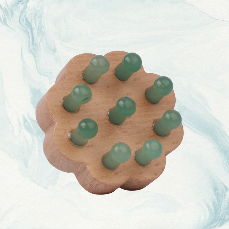 Green Aventurine Scalp Massager Tool